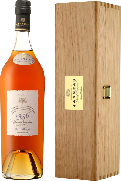 Арманьяк Janneau Vintage Collection in wooden box 1986 0,7 л фото