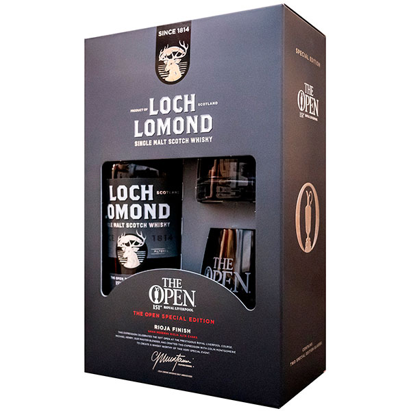 Виски Loch Lomond The Open Special Edition 151 Royal Liverpool Rioja Finish with 2 glasses in gift box 0,7 л фото