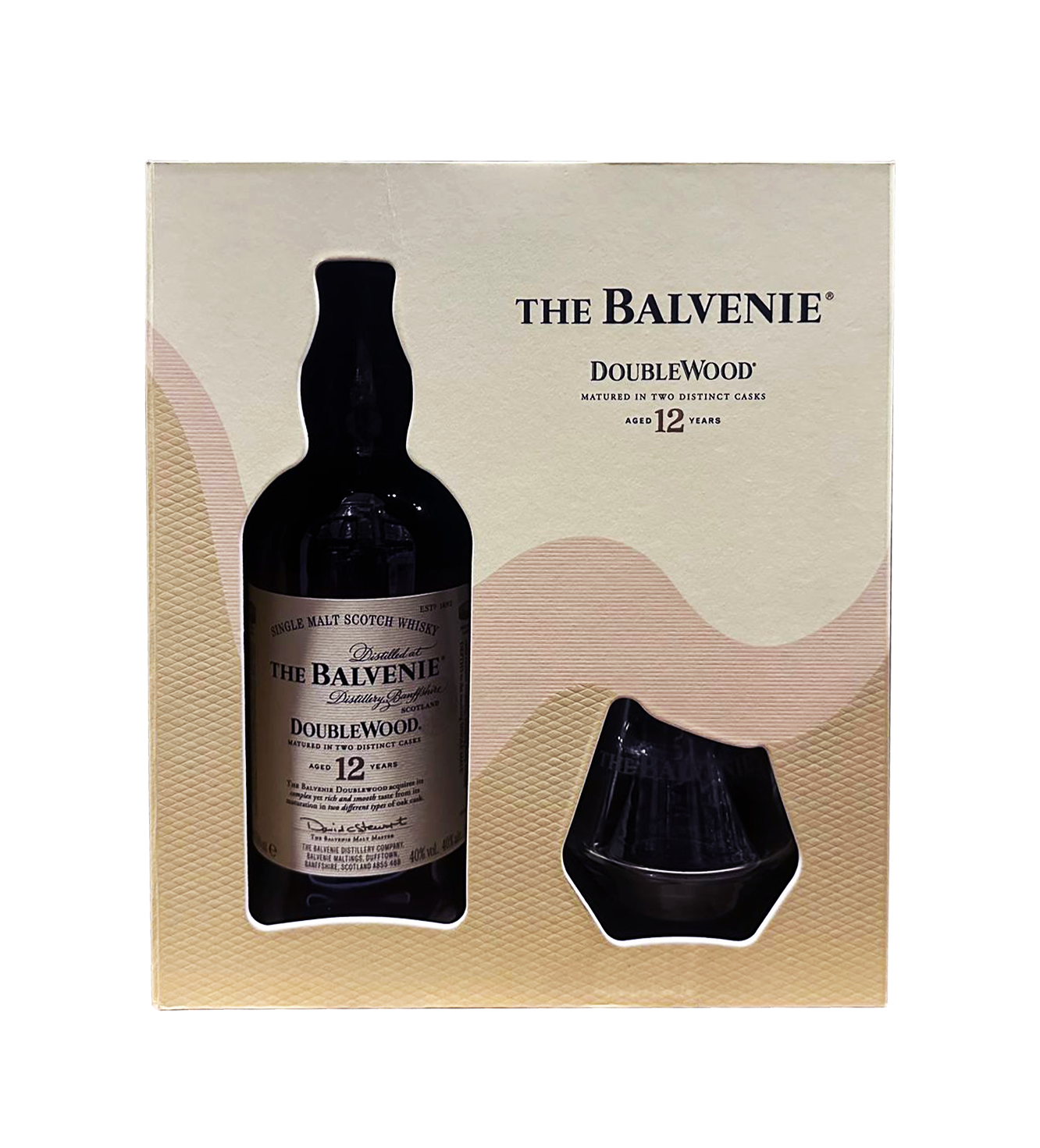 Виски Balvenie Doublewood 12 YO with 2 glasses in gift box 0,7 л фото