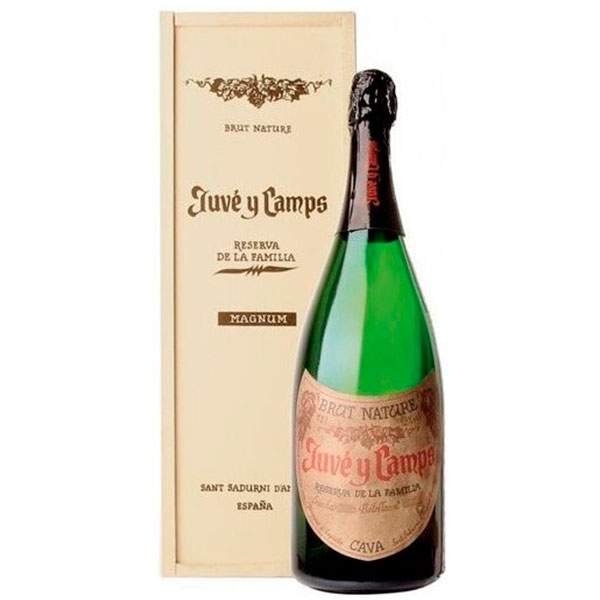 Вино игристое Белое Сухое Juve y Camps Reserva de la Familia Gran Reserva Brut Nature Cava in wooden фото
