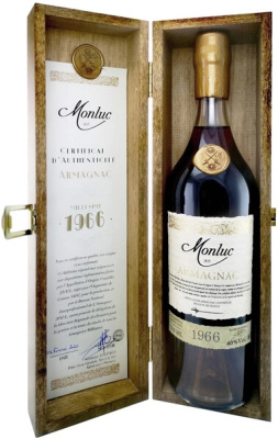 Арманьяк Monluc in wooden box 1966 0,7 л фото