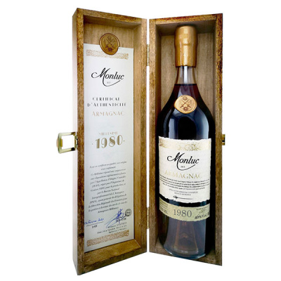 Арманьяк Monluc in wooden box 1980 0,7 л фото