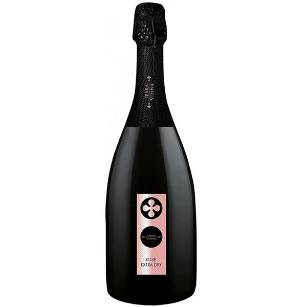 Вино игристое Розовое Сухое Terra Vizina Rose Extra Dry Veneto 0,75 л фото