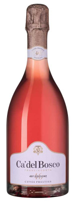 Вино игристое Розовое Экстра Брют Ca' Del Bosco Franciacorta Rose Cuvee Prestige 2022 0,75 л фото