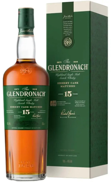 Виски Glendronach 15 Years Old Sherry Cask Matured Single Malt Highland in gift box 0,7 л фото