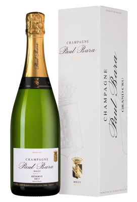 Вино игристое Белое Брют Paul Bara Reserve Bouzy Grand Cru Brut Champagne in gift box 2021 0,75 л фото
