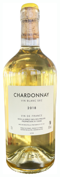 Вино Белое Сухое Château La Grace Dieu Des Prieurs Chardonnay gift box 2018 0,75 л фото