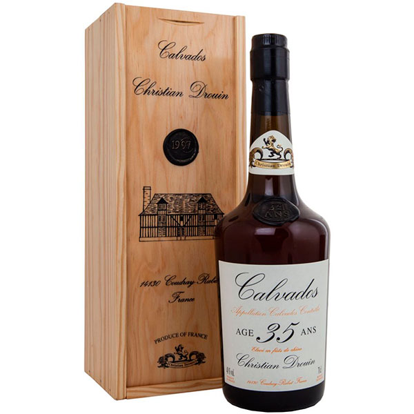 Кальвадос Christian Drouin 35 ans in wooden box 0,7 л фото