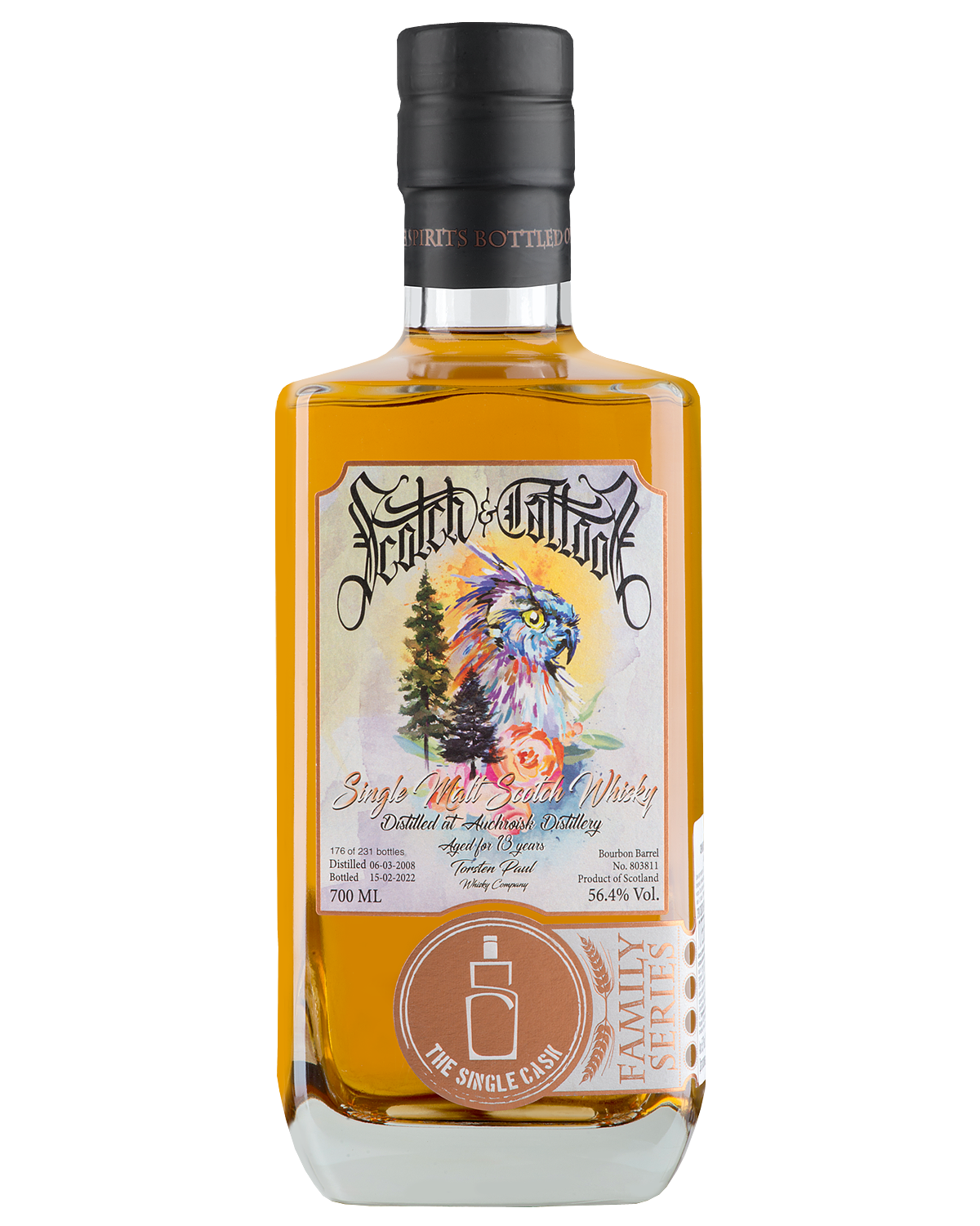 Виски Single Cask Scotch & Tattoos Auchroisk Cask №803811 13 Y.O. 0,7 л фото