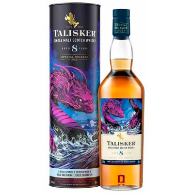 Виски Talisker 8 Years Old Single Malt Skye Special Release 2021 in tube 0,70 л фото