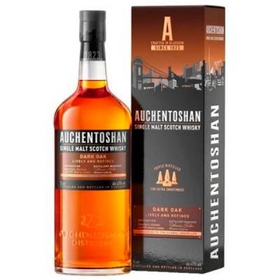 Виски Auchentoshan Dark Oak Single Malt Lowland in gift box 1 л фото