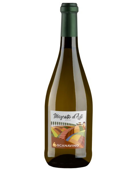Вино Сканавино Москато д'Асти 2024 белое сладкое 7,5% 0,75 л фото