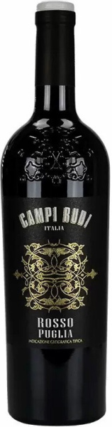 Вино Красное Полусухое Campi Rudi Rosso 2022 0,75 л фото
