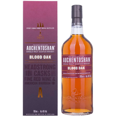 Виски Auchentoshan Blood Oak Single Malt Lowland in gift box 0,70 л фото