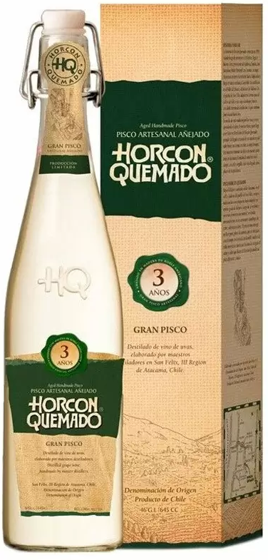 Писко Horcon Quemado Gran Pisco 3 Anos in gift box 0,645 л фото