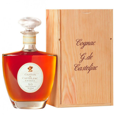 Коньяк Gaston de Casteljac XO carafe in wooden box 0,7 л фото