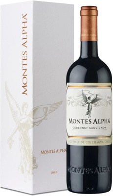 Вино Красное Сухое Montes Alpha Cabernet Sauvignon in gift box 2022 0,75 л фото