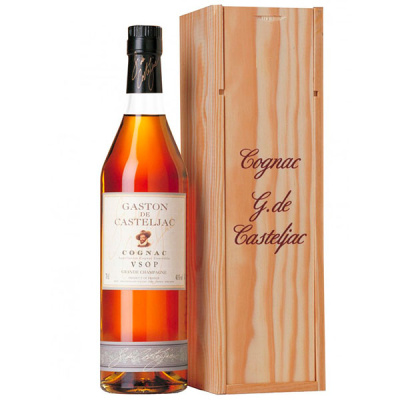 Коньяк Gaston de Casteljac VSOP Grande Champagne in wooden box 0,7 л фото
