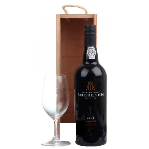 Портвейн Andresen Vintage in wooden box 2003 0,75 л фото