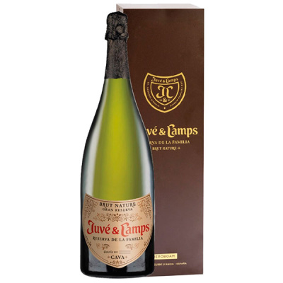 Вино игристое Белое Сухое Juve y Camps Reserva de la Familia Gran Reserva Brut Nature Cava in gift b фото