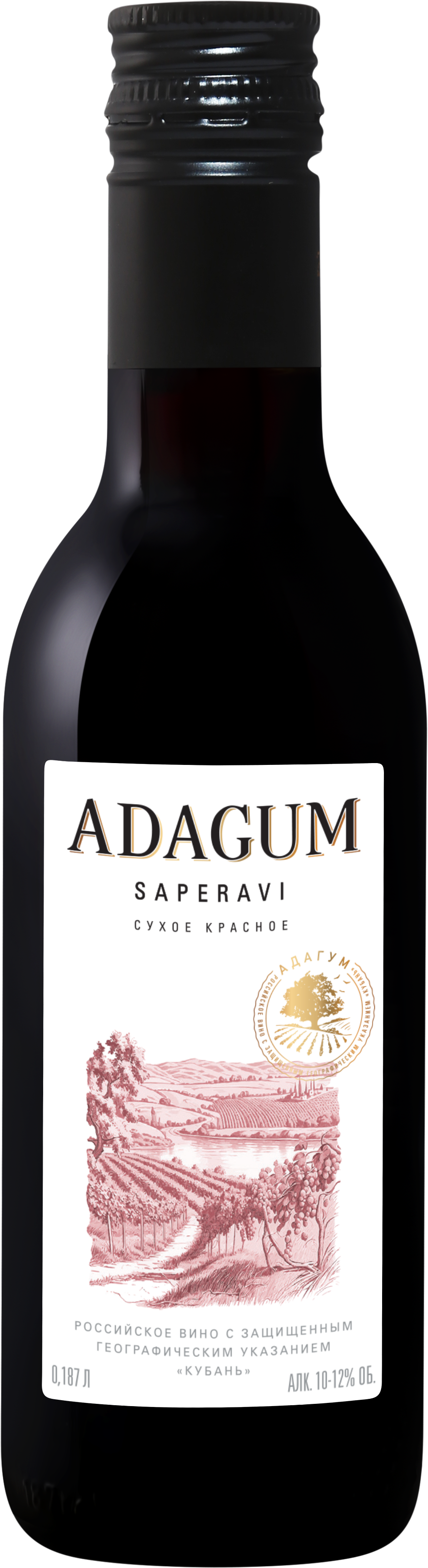 Вино Красное Сухое Adagum Saperavi Kuban 0,187 л фото