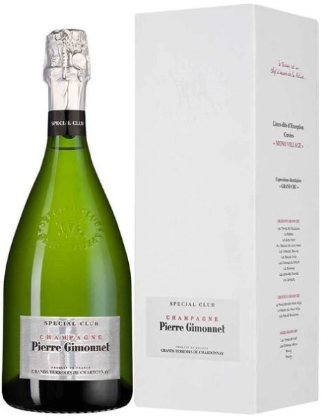 Шампанское Белое Экстра Брют Pierre Gimonnet & Fils Special Club Grands Terroirs de Chardonnay Champ фото