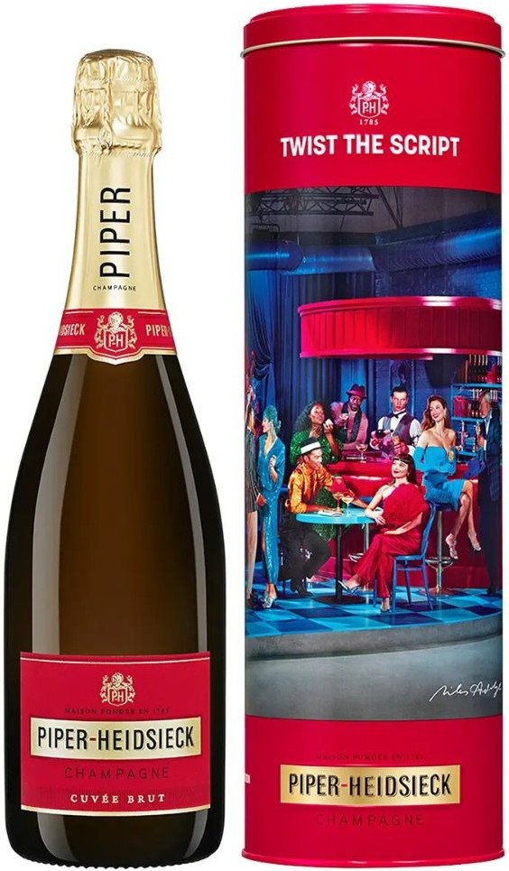 Вино игристое Белое Брют Piper-Heidsieck Brut Champagne in tube Prohibition Edition 0,75 л фото