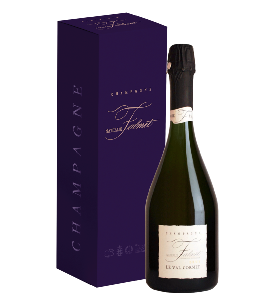 Вино игристое Nathalie Falmet Le Val Cornet Brut Champagne in gift box 2017 0,75 л фото