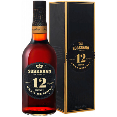 Бренди Soberano Gran Reserva 12 in gift box 0,7 л фото