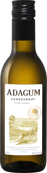 Вино Белое Сухое Adagum Chardonnay Kuban 0,187 л фото