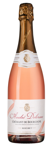 Вино игристое Розовое Брют Andre Delorme Cremant de Bourgogne Brut Rose 2023 0,75 л фото