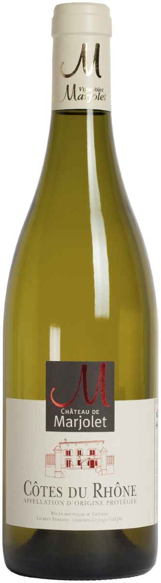 Вино Белое Сухое Chateau de Marjolet Cotes du Rhone Blanc 2023 0,75 л фото