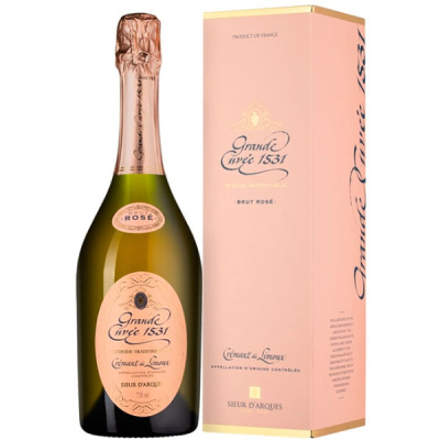 Вино игристое Розовое Брют Grande Cuvee 1531 de Aimery Cremant de Limoux Rose in gift box 0,75 л фото