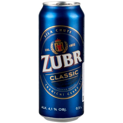 Пиво Светлое Zubr Classic in can 0,5 л фото