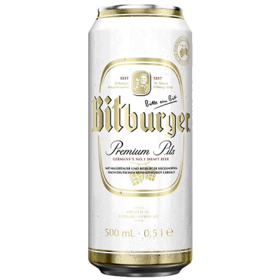 Пиво Светлое Bitburger Premium Pils in can 0,5 л фото
