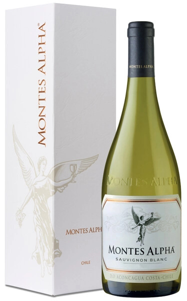 Вино Белое Сухое Montes Alpha Sauvignon Blanc Aconcagua Costa in gift box 2024 0,75 л фото