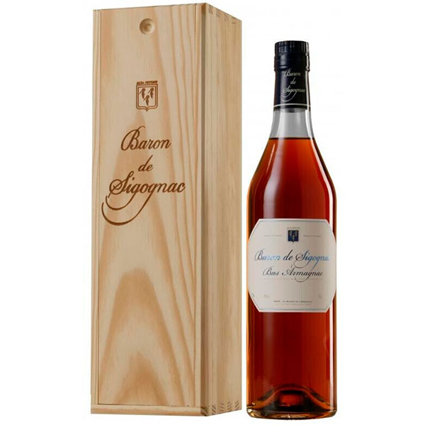 Арманьяк Baron de Sigognac Bas-Armagnac in wooden box 1981 0,7 л фото