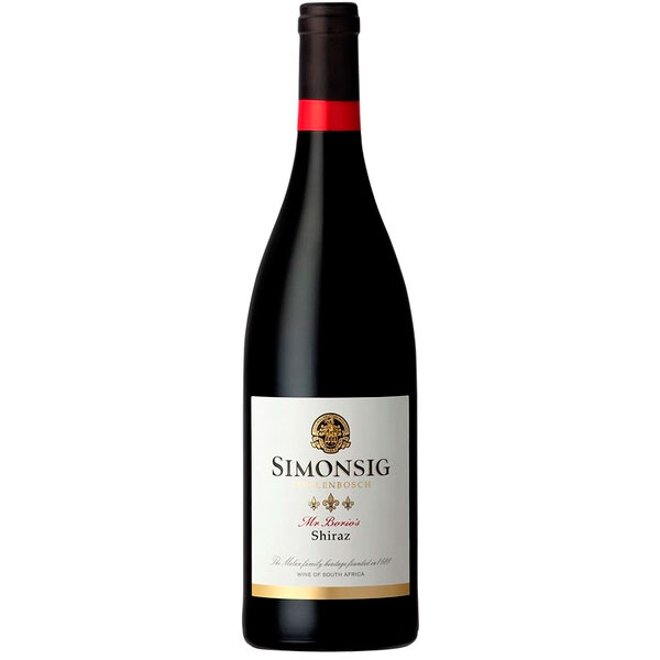 Вино Красное Сухое Simonsig Mr Borio's Shiraz Stellenbosch 2021 0,75 л фото