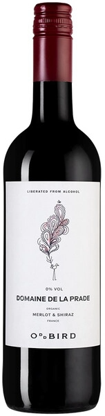 Вино Красное Сухое Oddbird Domaine de la Prade Merlot Shiraz No Alcohol 0,75 л фото