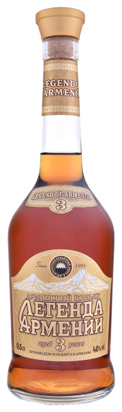 Коньяк Легенда Армении 3 года 2018 40% 0,5 л фото