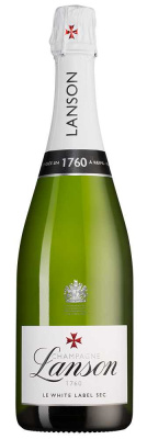 Вино игристое Белое Полусухое Lanson Le White Label Sec Champagne 2019 0,75 л фото