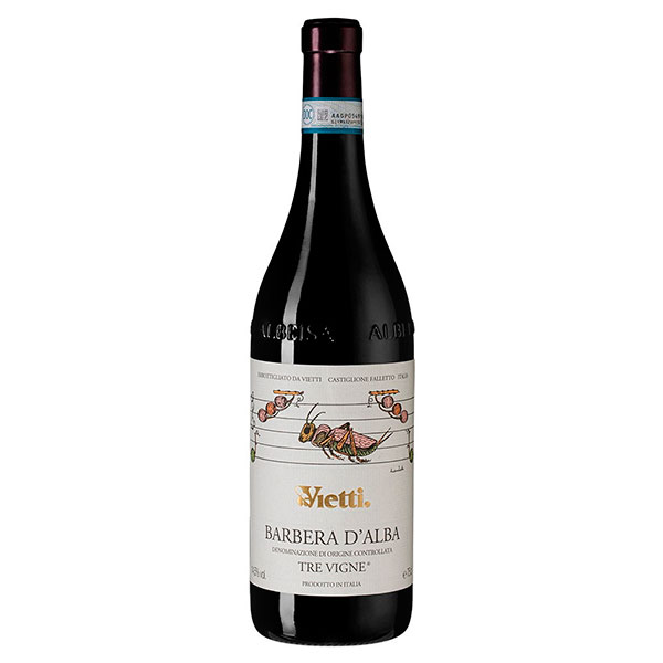 Вино Красное Сухое Vietti Tre Vigne Barbera d'Alba 2019 0,75 л фото