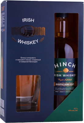 Виски Hinch Distillers Cut with a glass in gift box 0,7 л фото