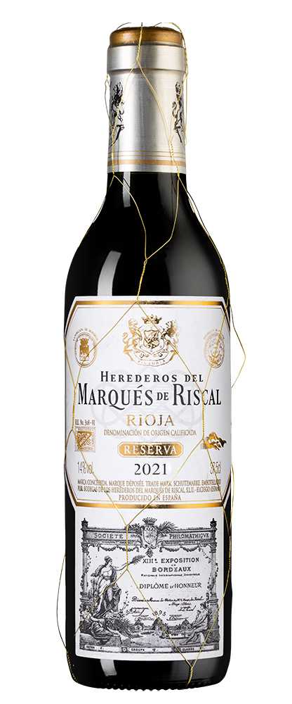 Вино Красное Сухое Marques de Riscal Reserva 2021 0,375 л фото