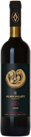 Вино Красное Сухое Alma Valley Reserve Merlot Crimea 2021 0,75 л фото
