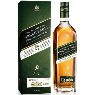 Виски Johnnie Walker Green Label 15 years old Blended Malt in gift box 0,7 л фото