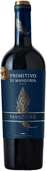 Вино Красное Сухое Pavo Nero Primitivo di Manduria 2024 0,75 л фото