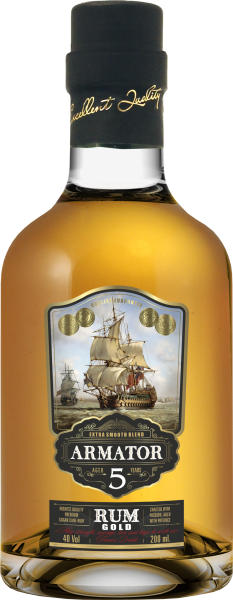 Ром Арматор Золотой 40% 0,2 л фото