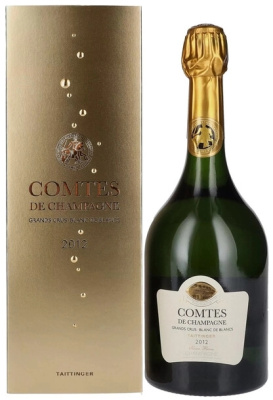 Шампанское Белое Брют Taittinger Comtes de Champagne Blanc de Blancs Millesime Brut Champagne in gift box 2012 0,75 л фото