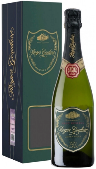Вино игристое Белое Экстра Брют Roger Goulart Josep Valls Gran Reserva Extra Brut Cava in gift box 2020 0,75 л фото